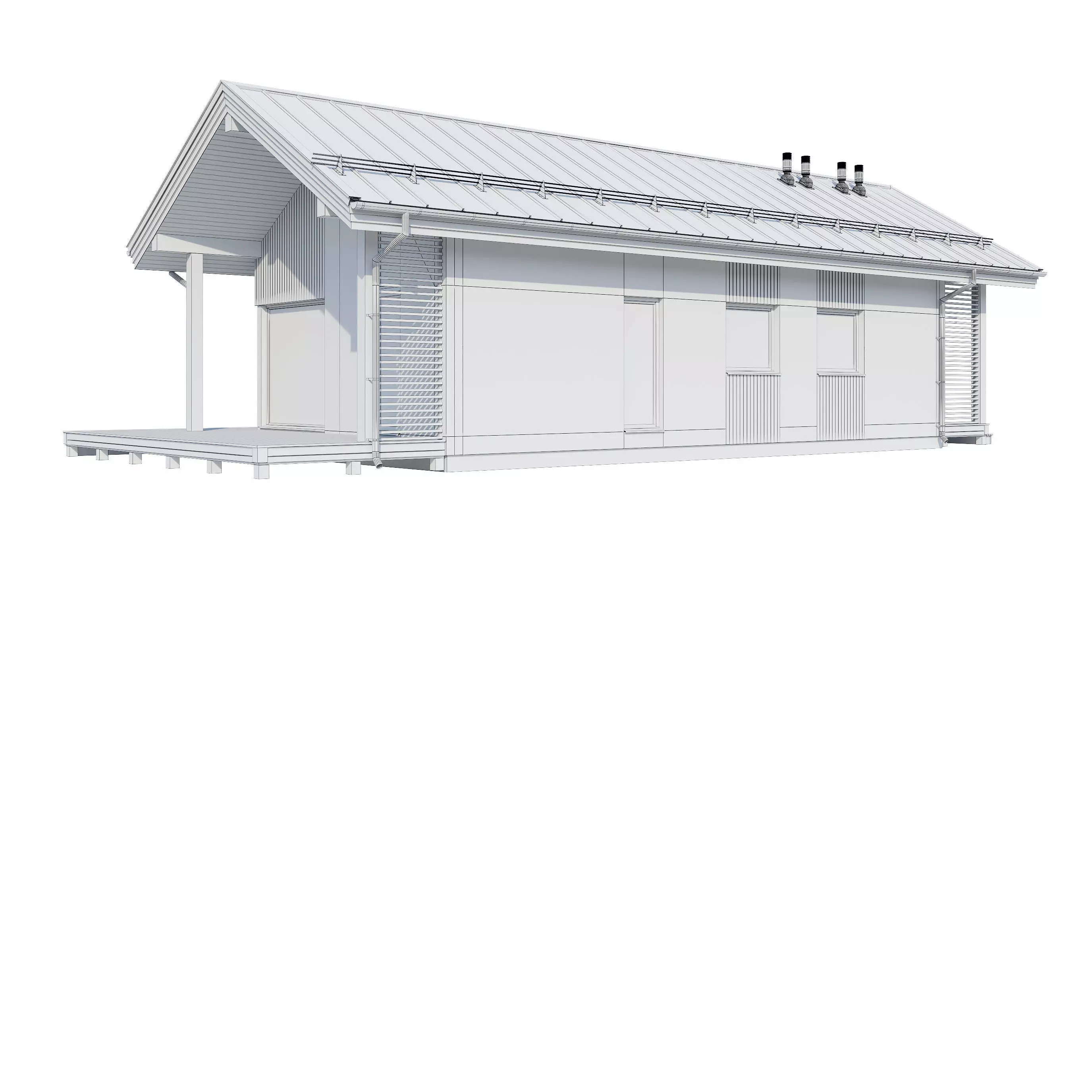 Alpine house Ansi 3D model_20