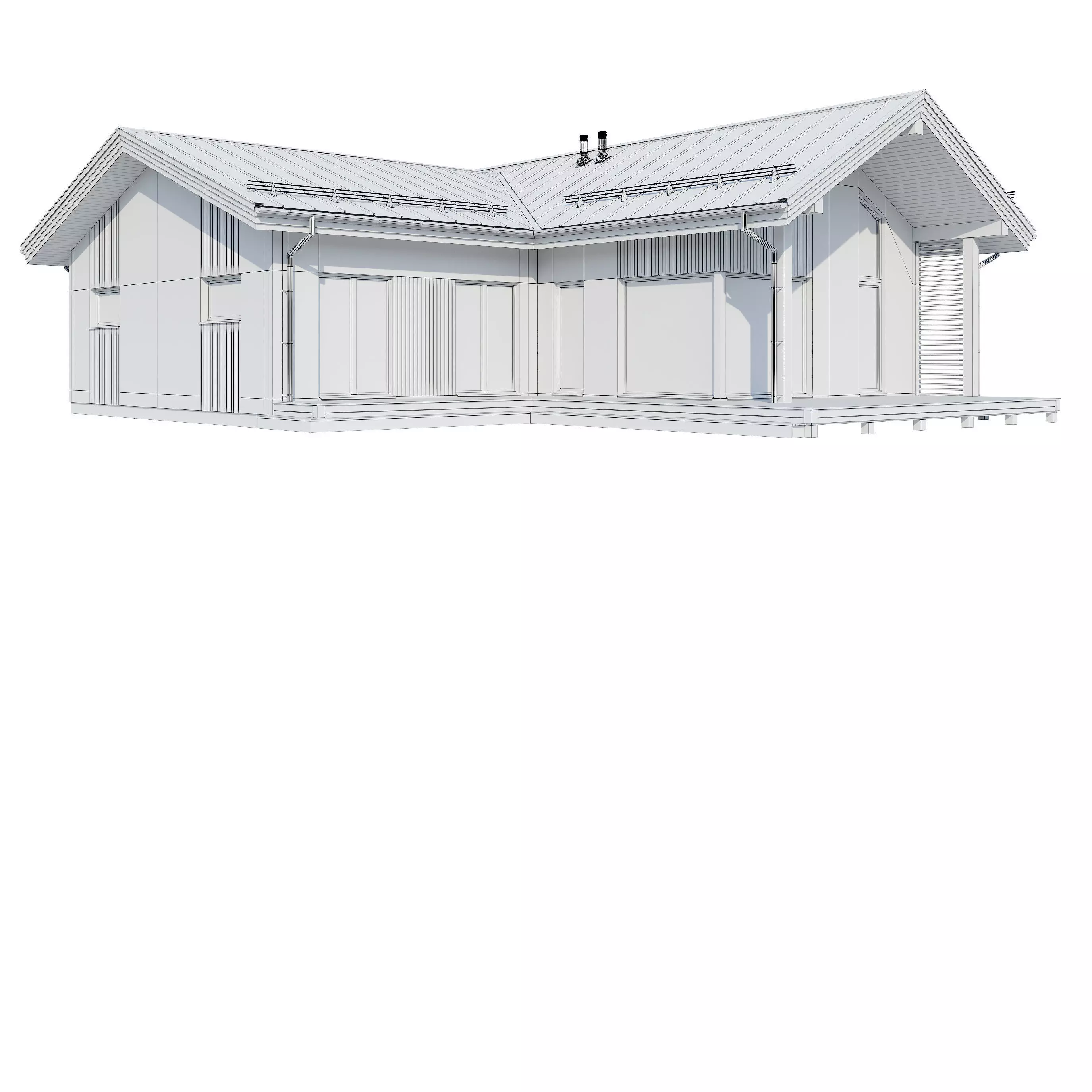 Alpine house Ansi 3D model_19