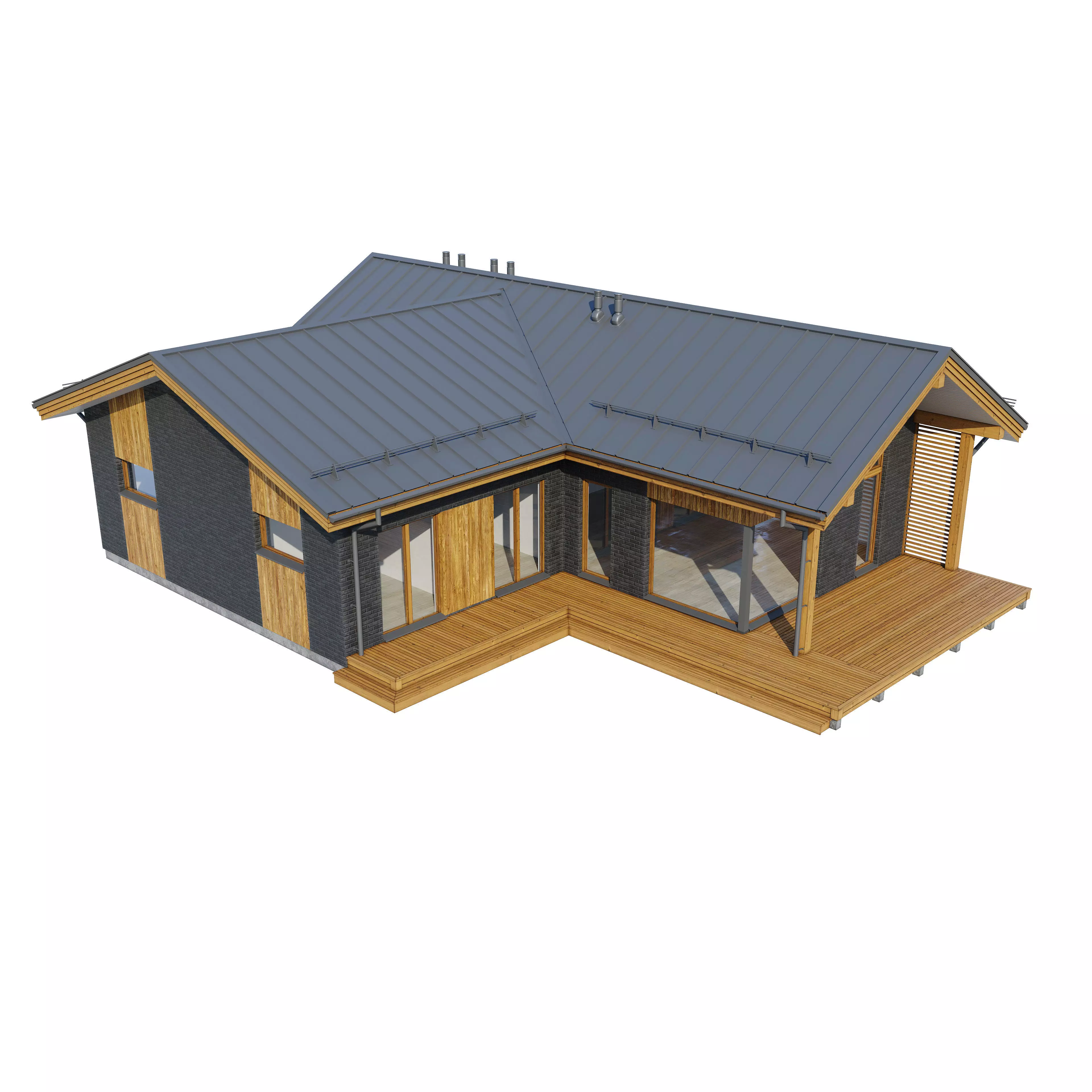 Alpine house Ansi 3D model_4