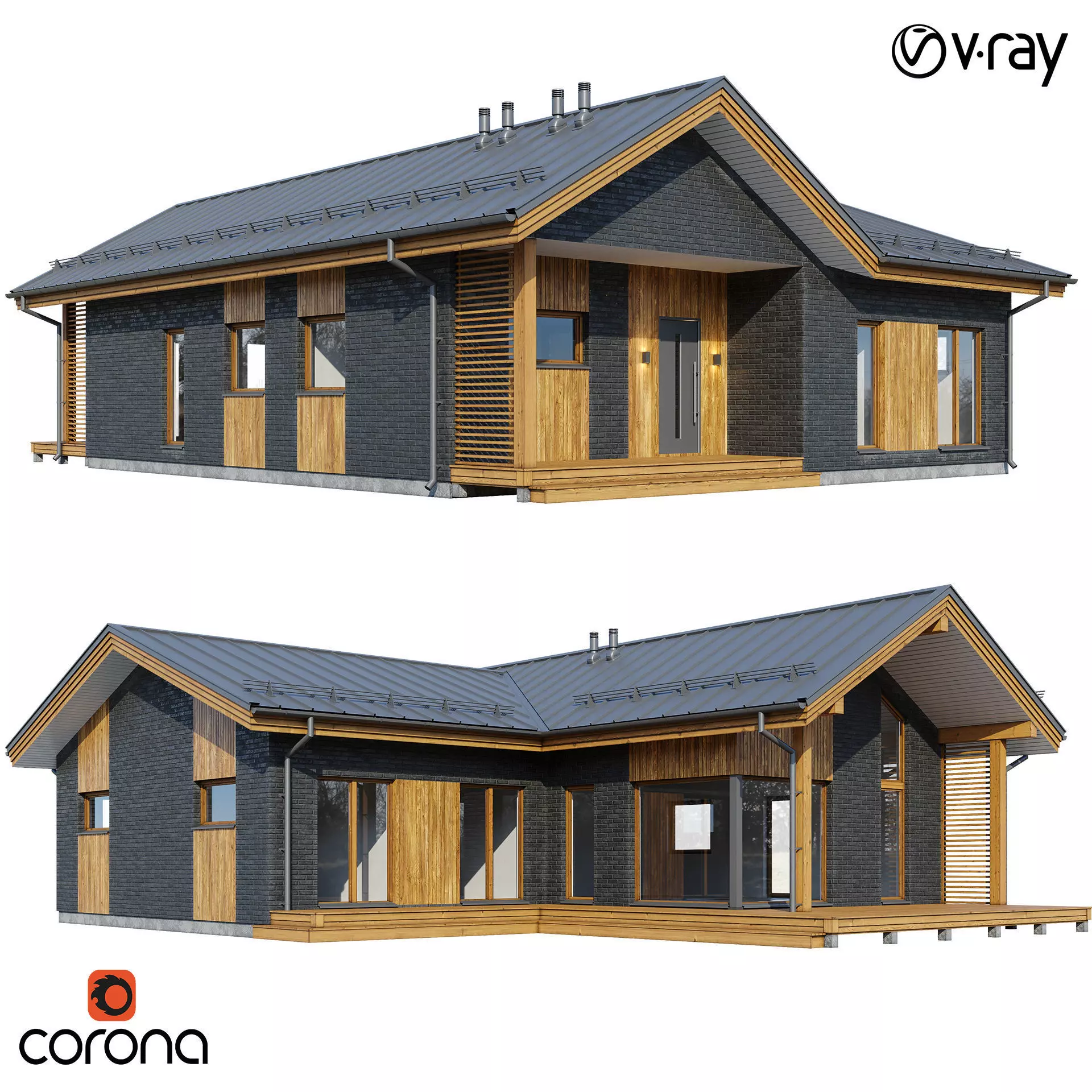 Alpine house Ansi 3D model_0