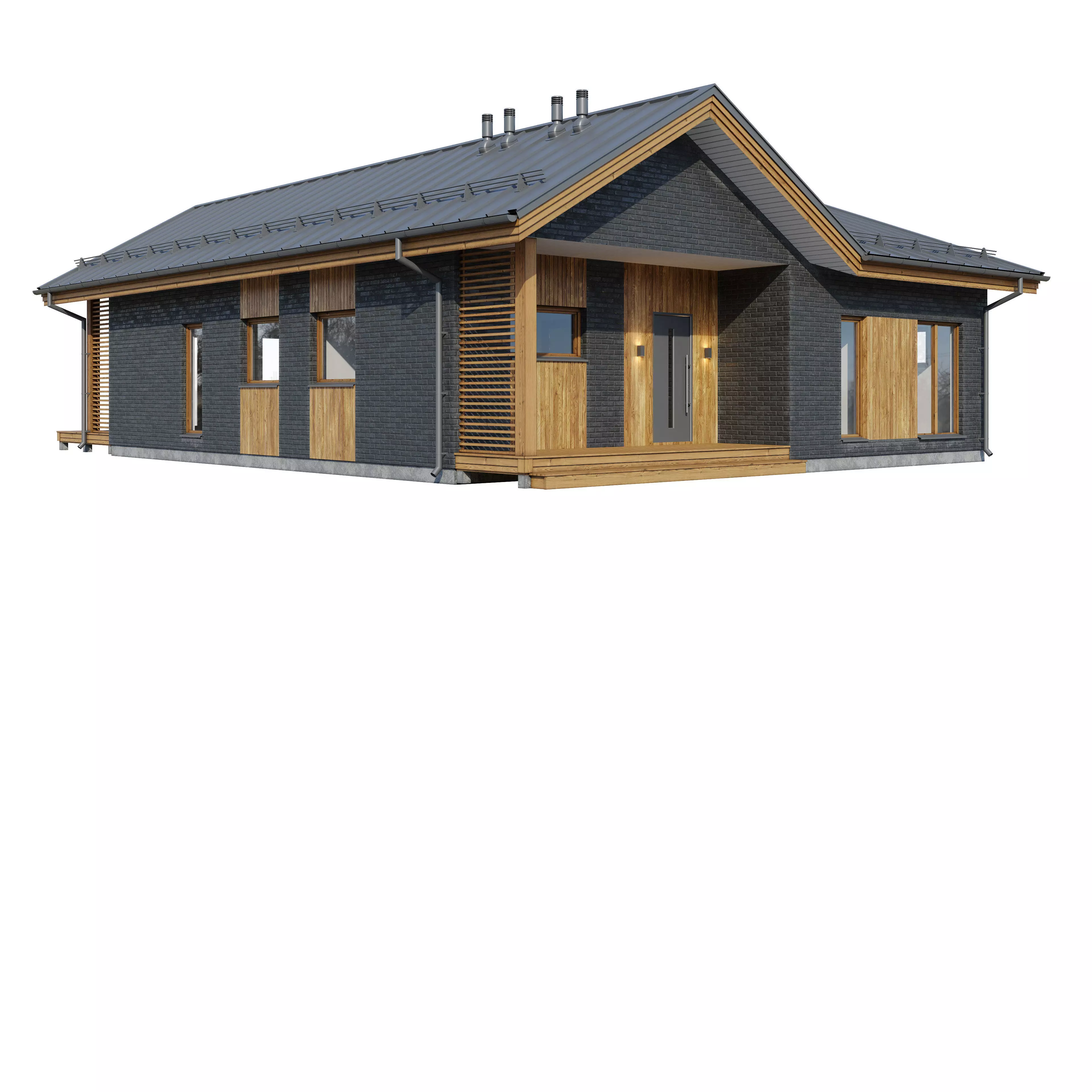 Alpine house Ansi 3D model_7