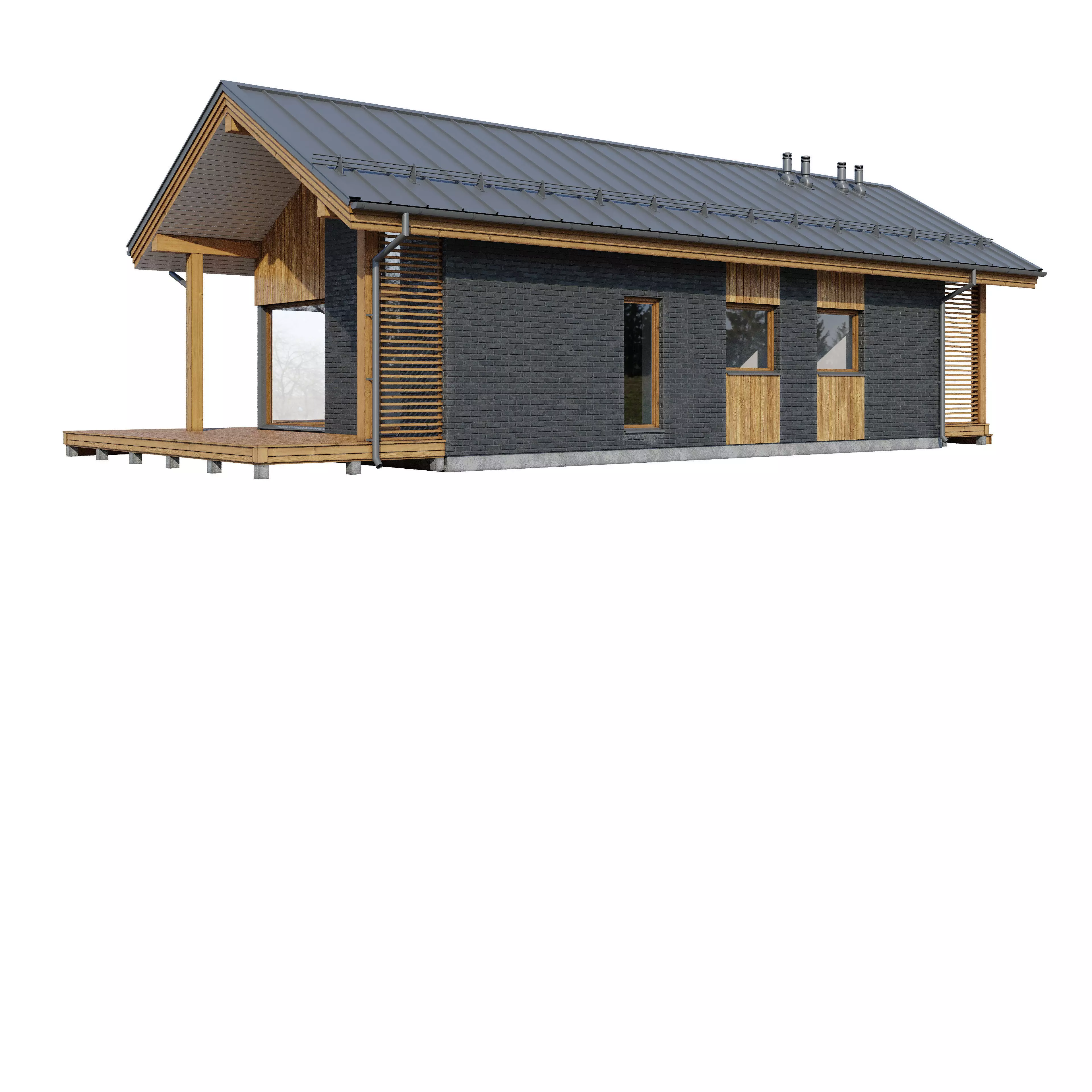 Alpine house Ansi 3D model_10