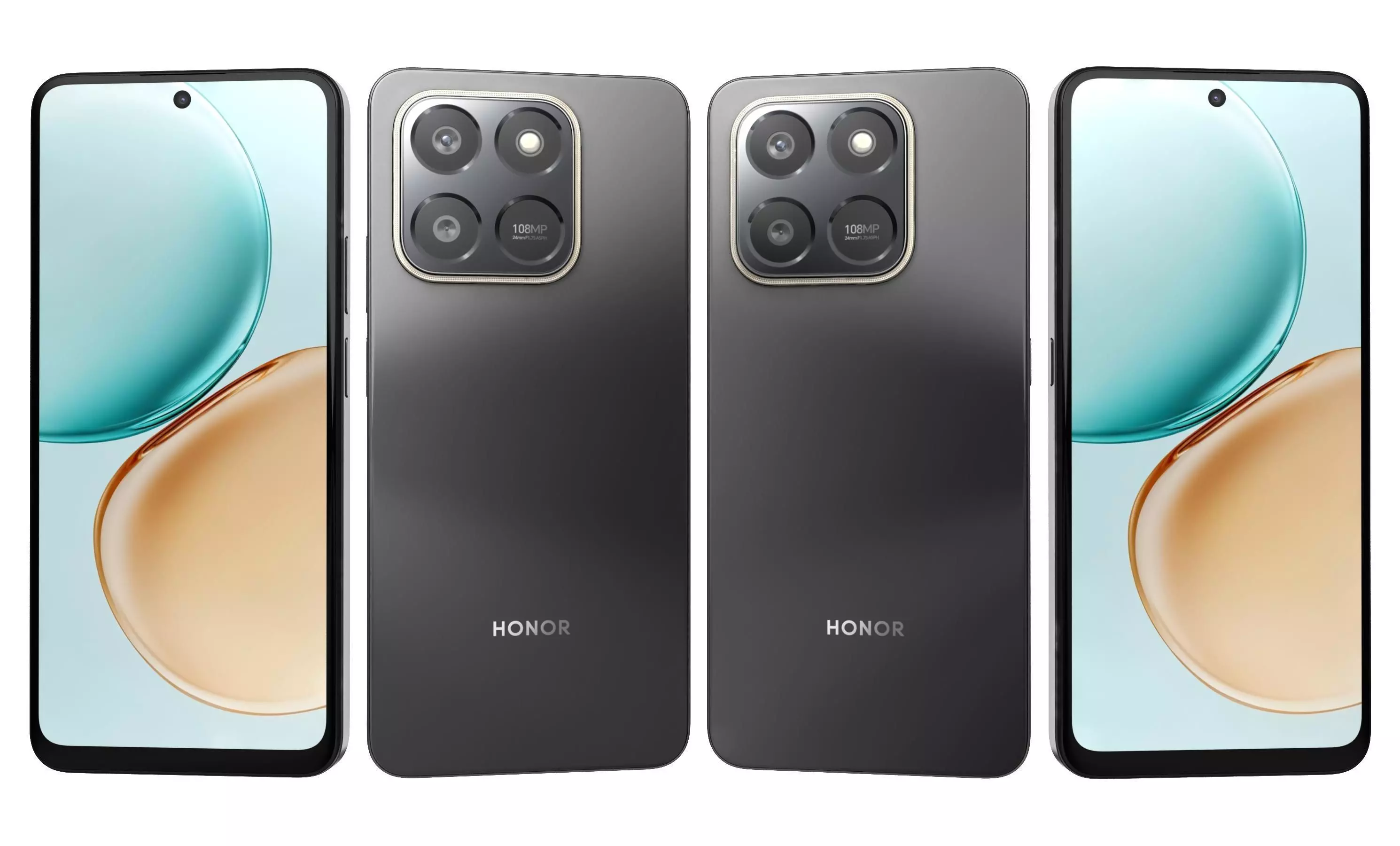 Honor 400 Smart 4G Black And Gold 3D model_19