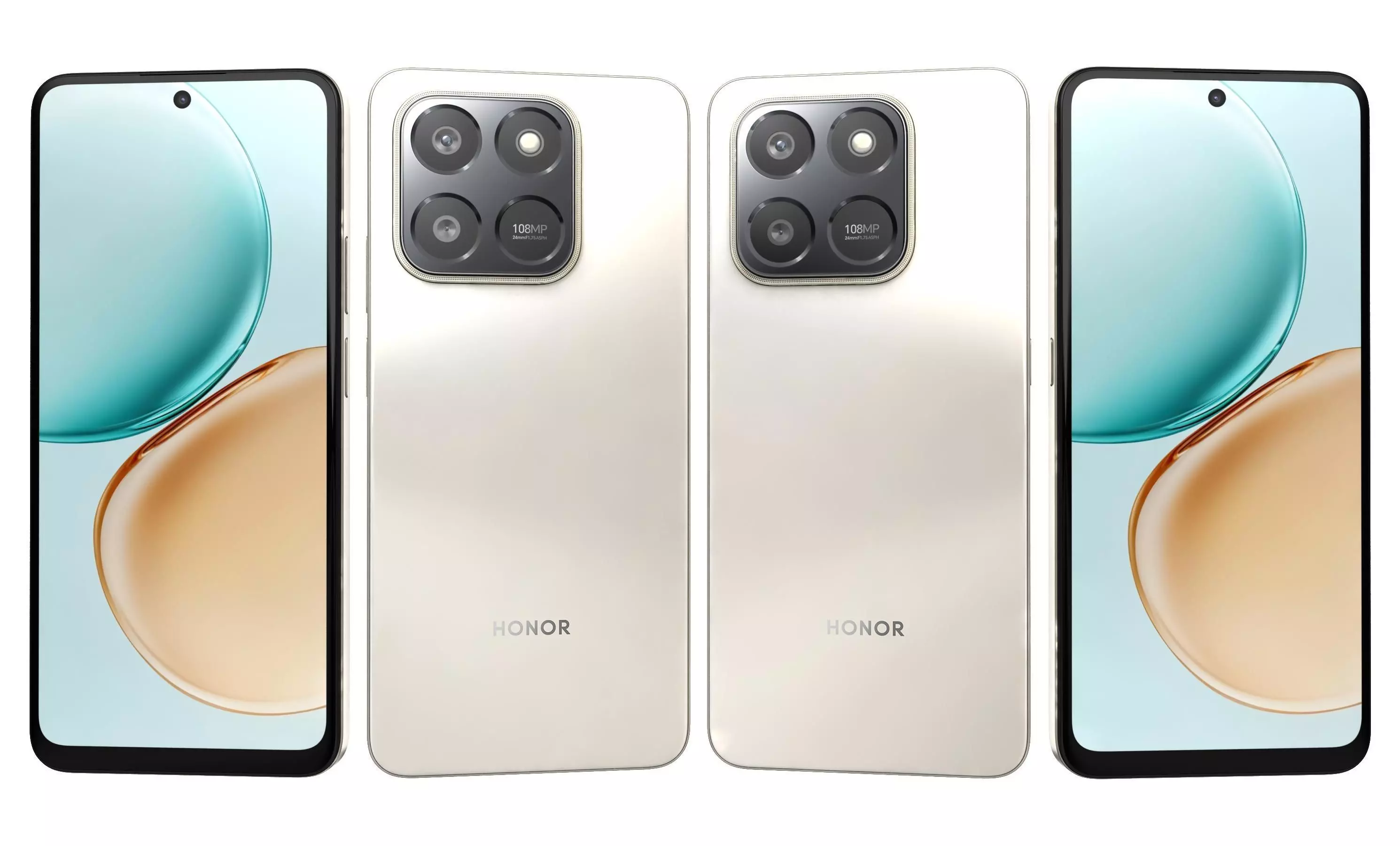 Honor 400 Smart 4G Black And Gold 3D model_1