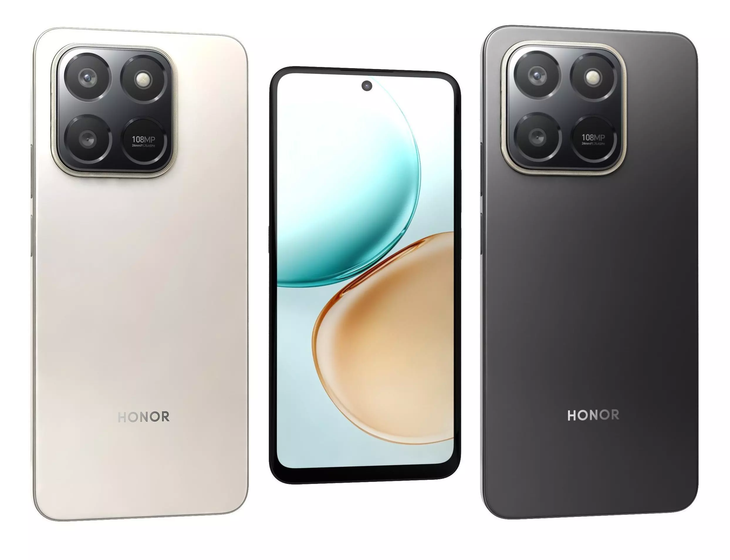 Honor 400 Smart 4G Black And Gold 3D model_0