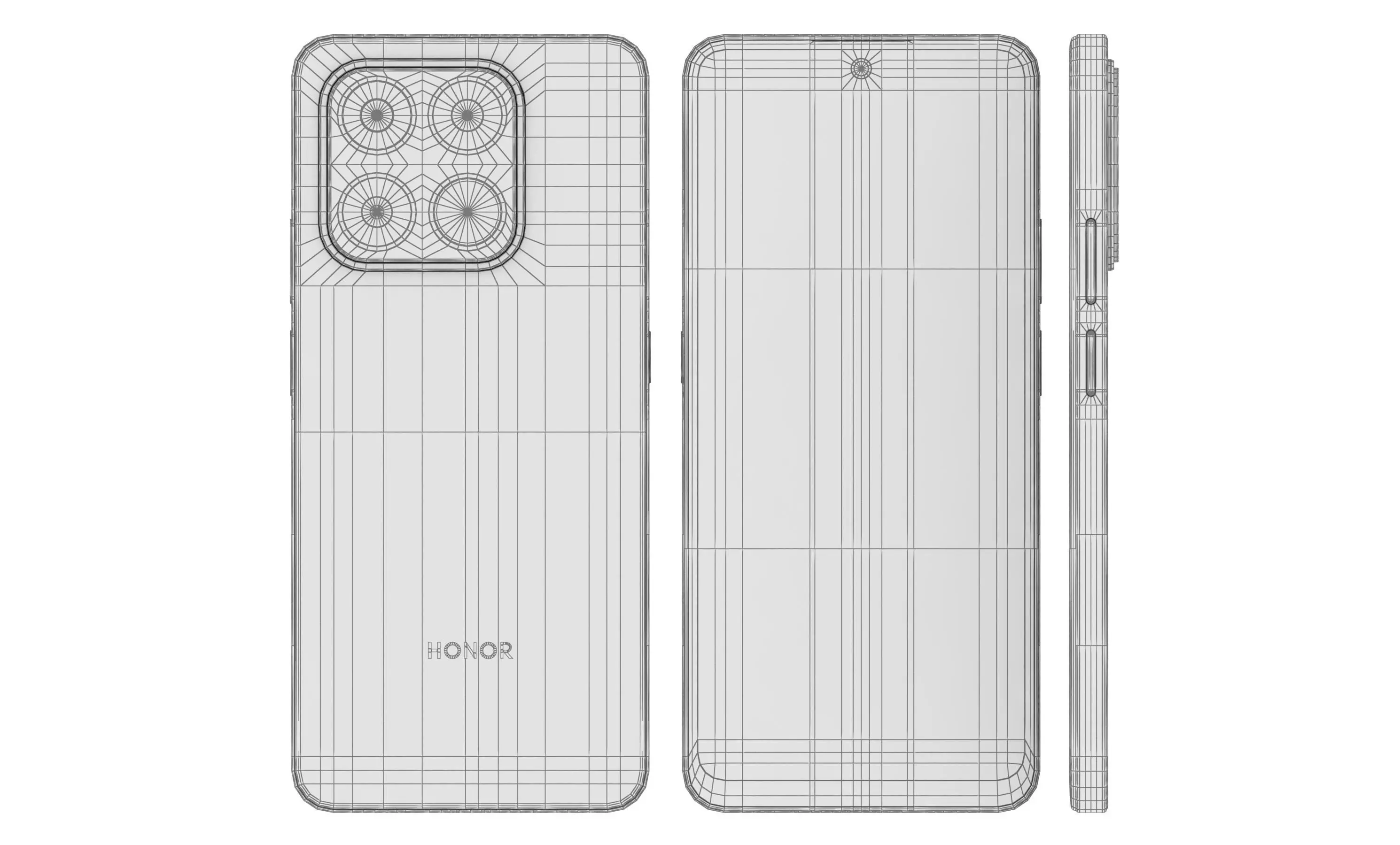 Honor 400 Smart 4G Black And Gold 3D model_5