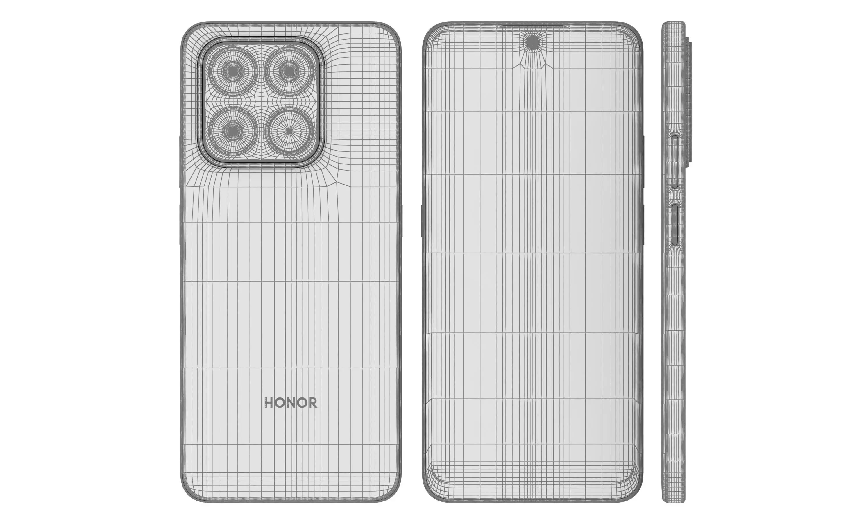 Honor 400 Smart 4G Black And Gold 3D model_6