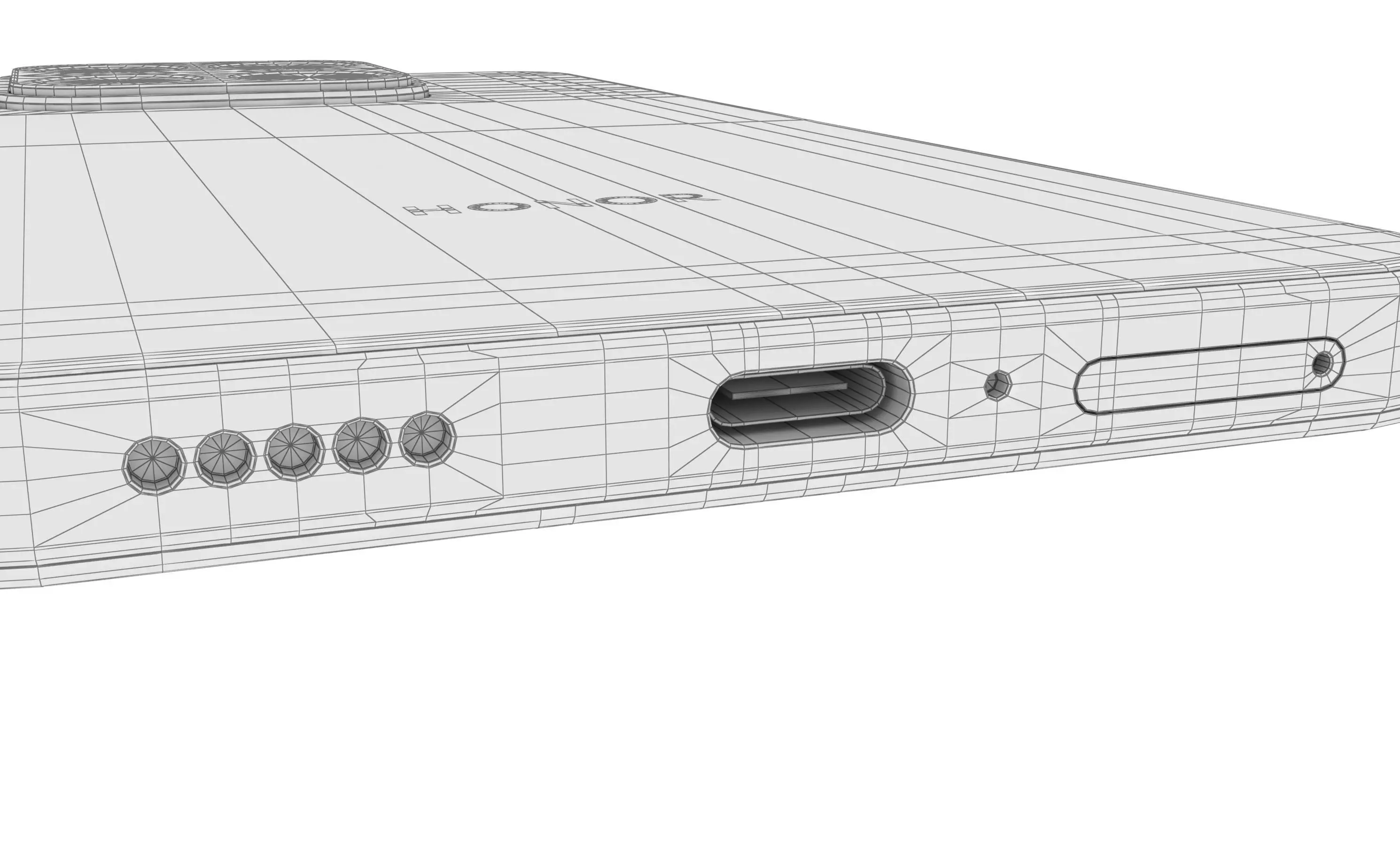 Honor 400 Smart 4G Black And Gold 3D model_17