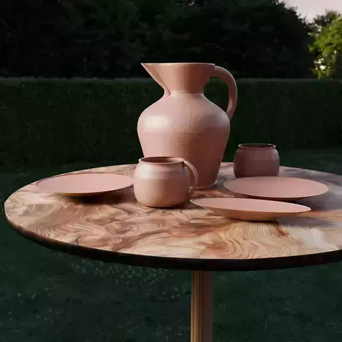 Handcrafted Clay Pot Set  Rustic Ceramic Tableware