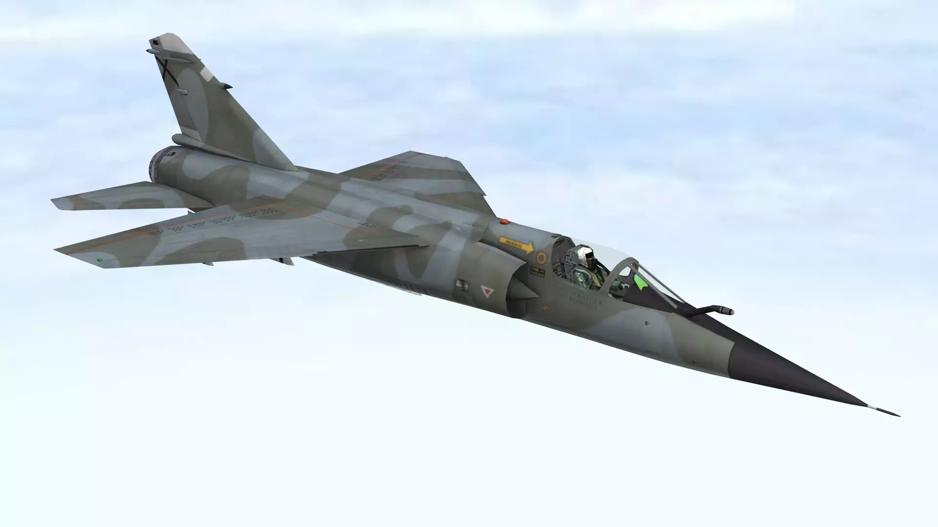 Fighter Jet Flying In Sky Plane V06 Low Poly 3D Model Low-poly 3D model_4