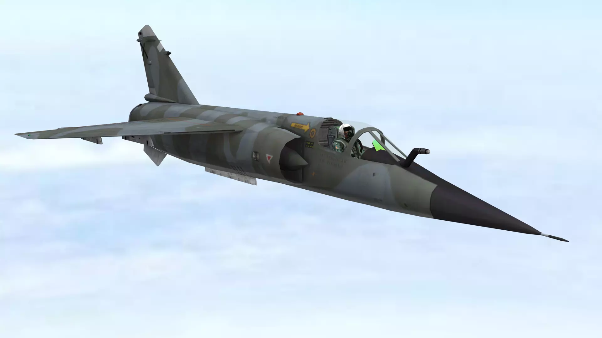 Fighter Jet Flying In Sky Plane V06 Low Poly 3D Model Low-poly 3D model_9