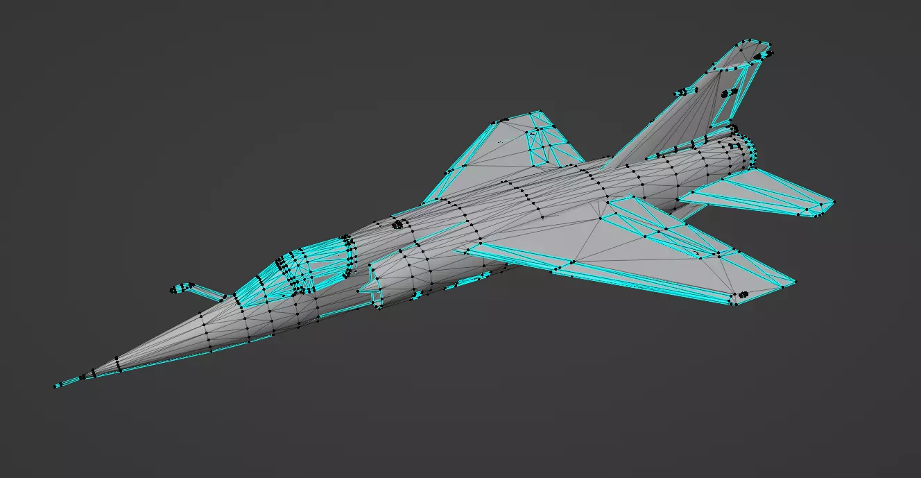 Fighter Jet Flying In Sky Plane V06 Low Poly 3D Model Low-poly 3D model_13