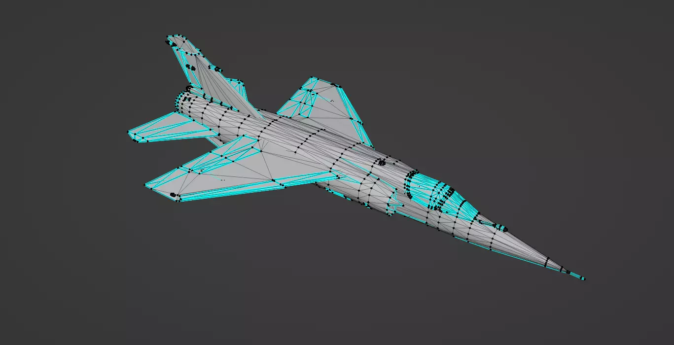 Fighter Jet Flying In Sky Plane V06 Low Poly 3D Model Low-poly 3D model_12