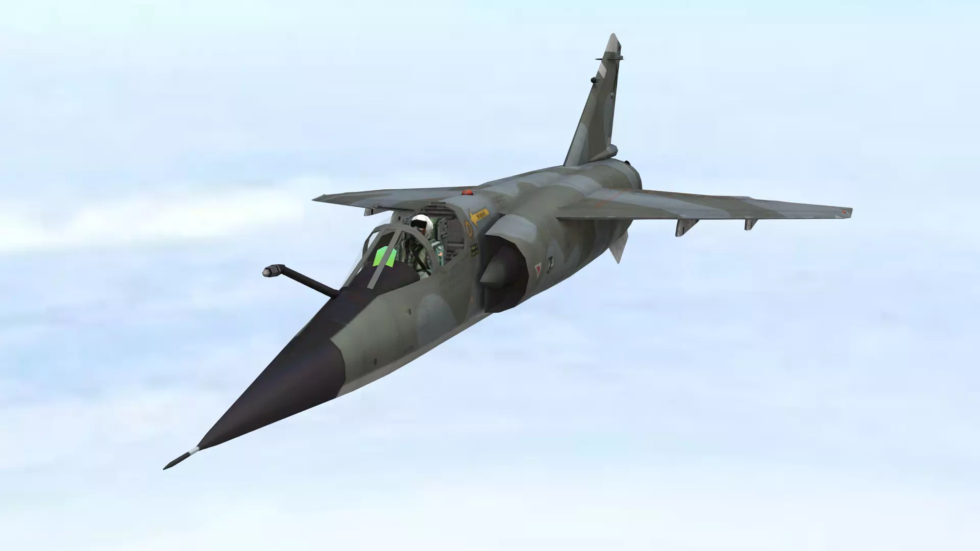 Fighter Jet Flying In Sky Plane V06 Low Poly 3D Model Low-poly 3D model_8