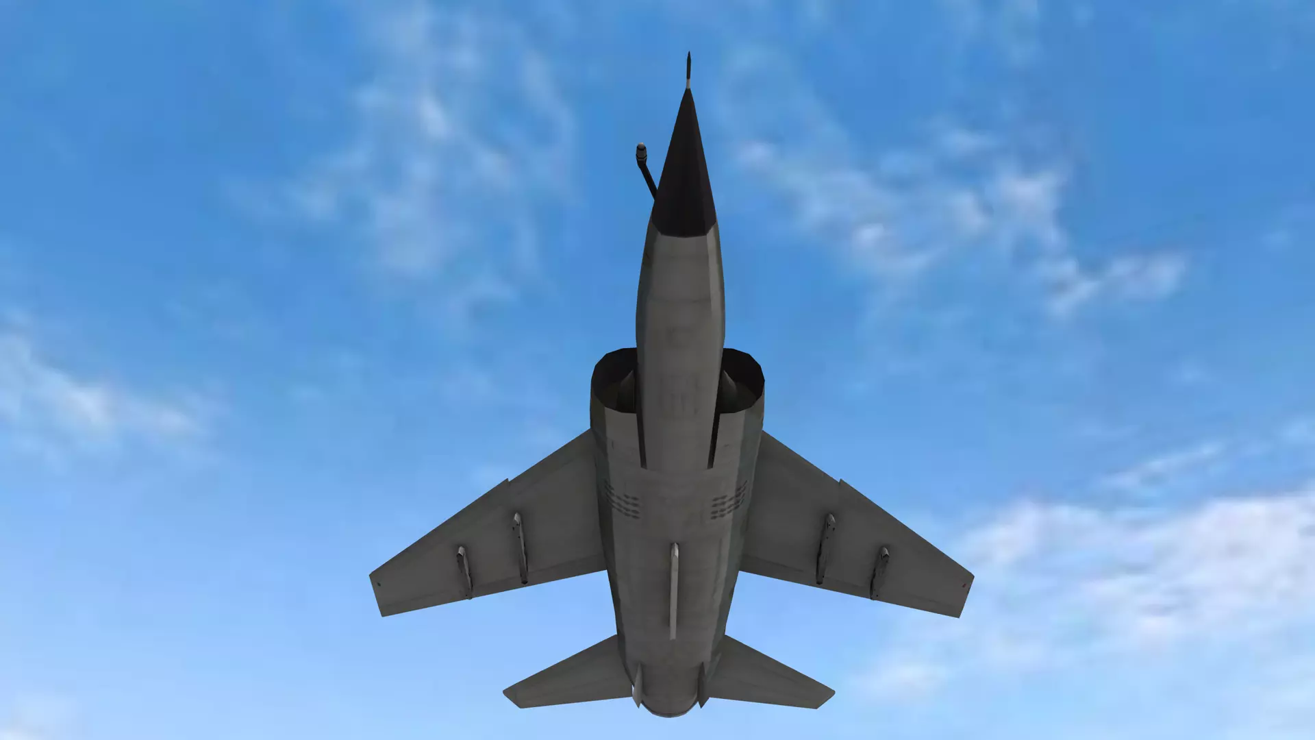 Fighter Jet Flying In Sky Plane V06 Low Poly 3D Model Low-poly 3D model_10