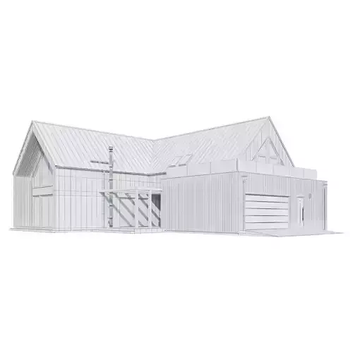 Modern house Jub 3D model 7