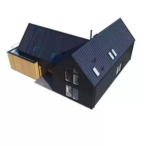 Modern house Jub 3D model 5