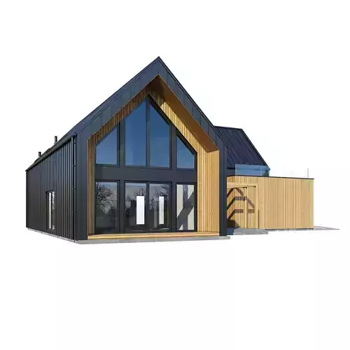 Modern house Jub 3D model 4