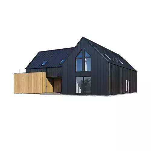 Modern house Jub 3D model 2