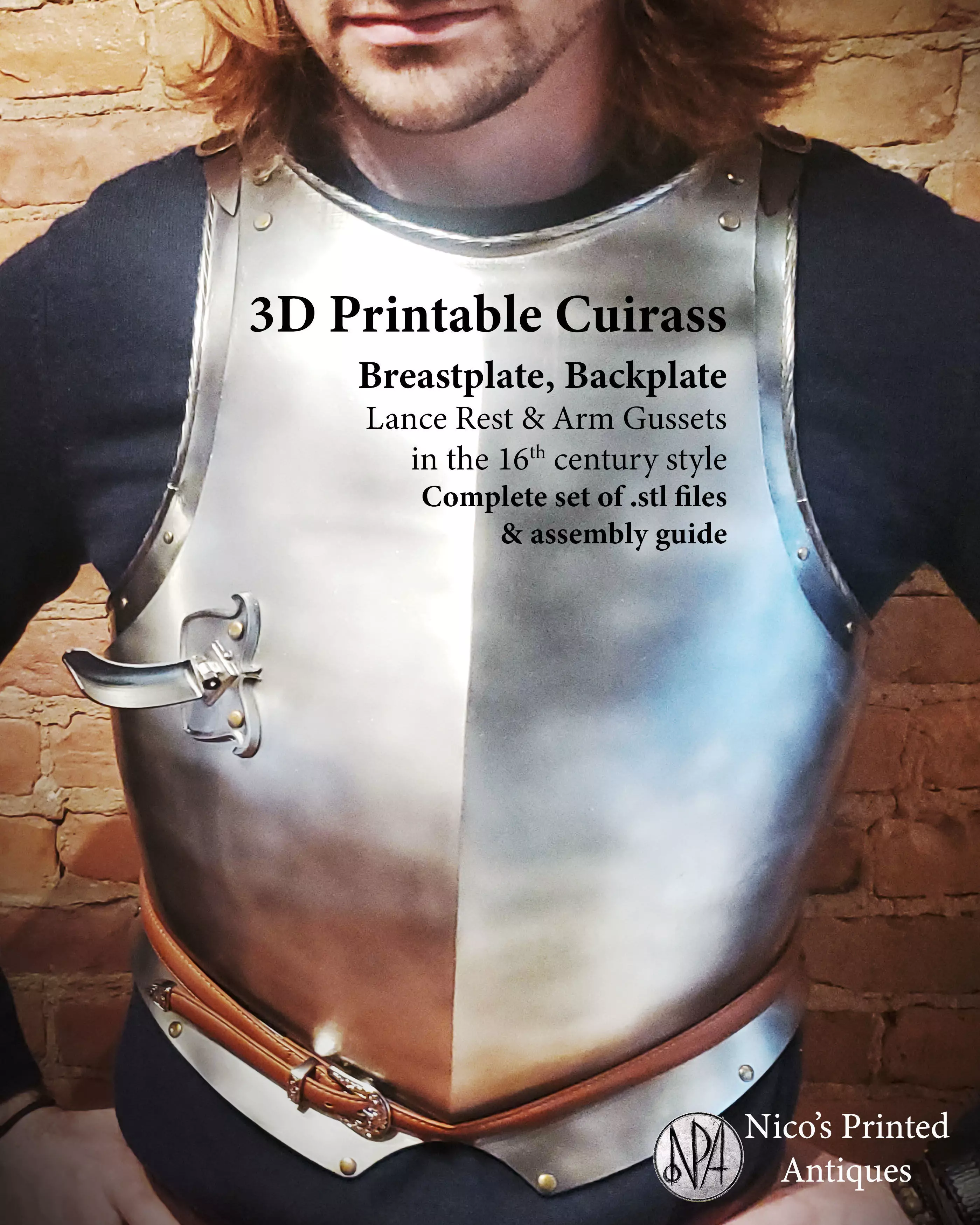 16th Century Plate Armor Cuirass Breastplate and Backplate 3D print model_0