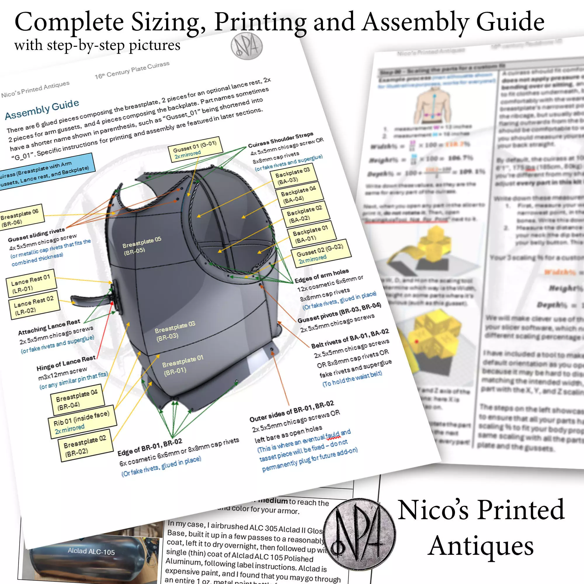 16th Century Plate Armor Cuirass Breastplate and Backplate 3D print model_3