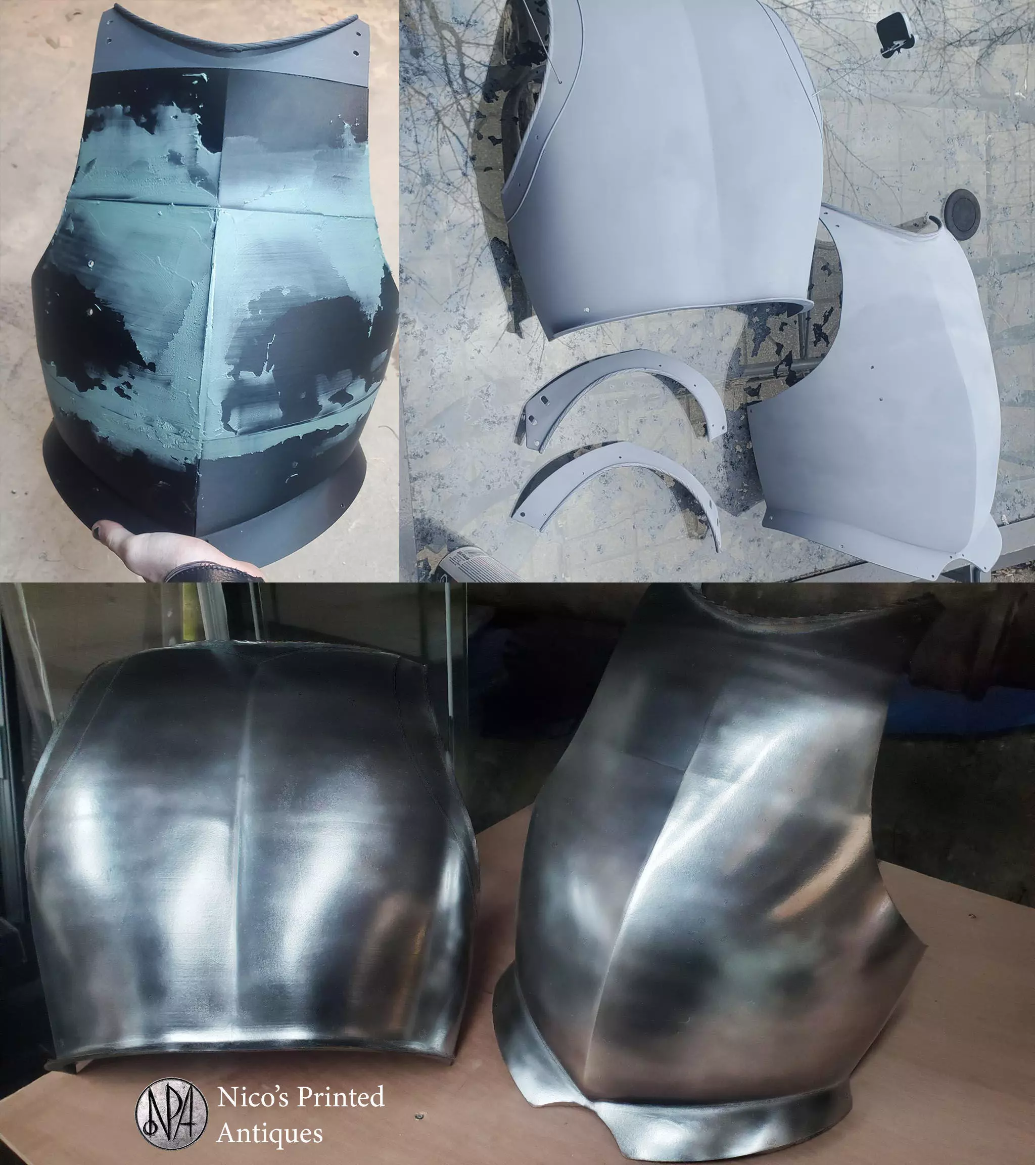 16th Century Plate Armor Cuirass Breastplate and Backplate 3D print model_5
