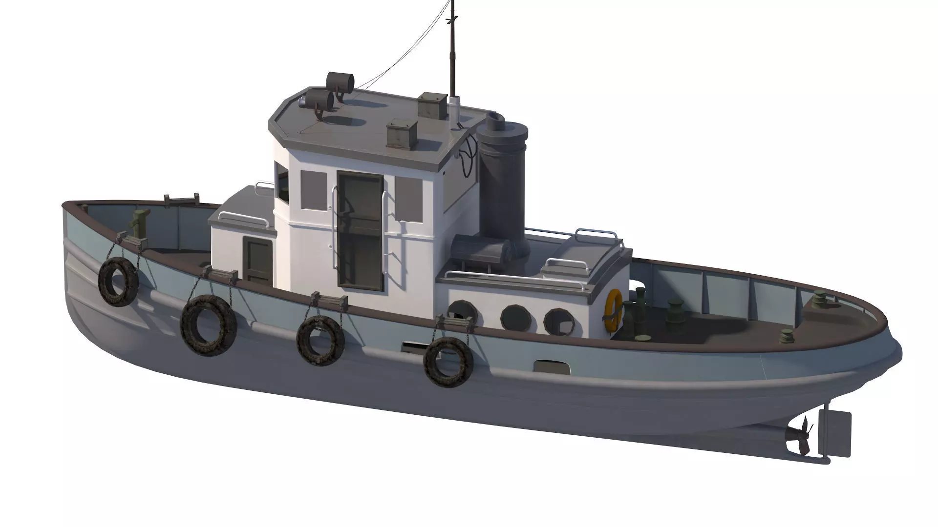 Tug boat harbour edition 3D model_2