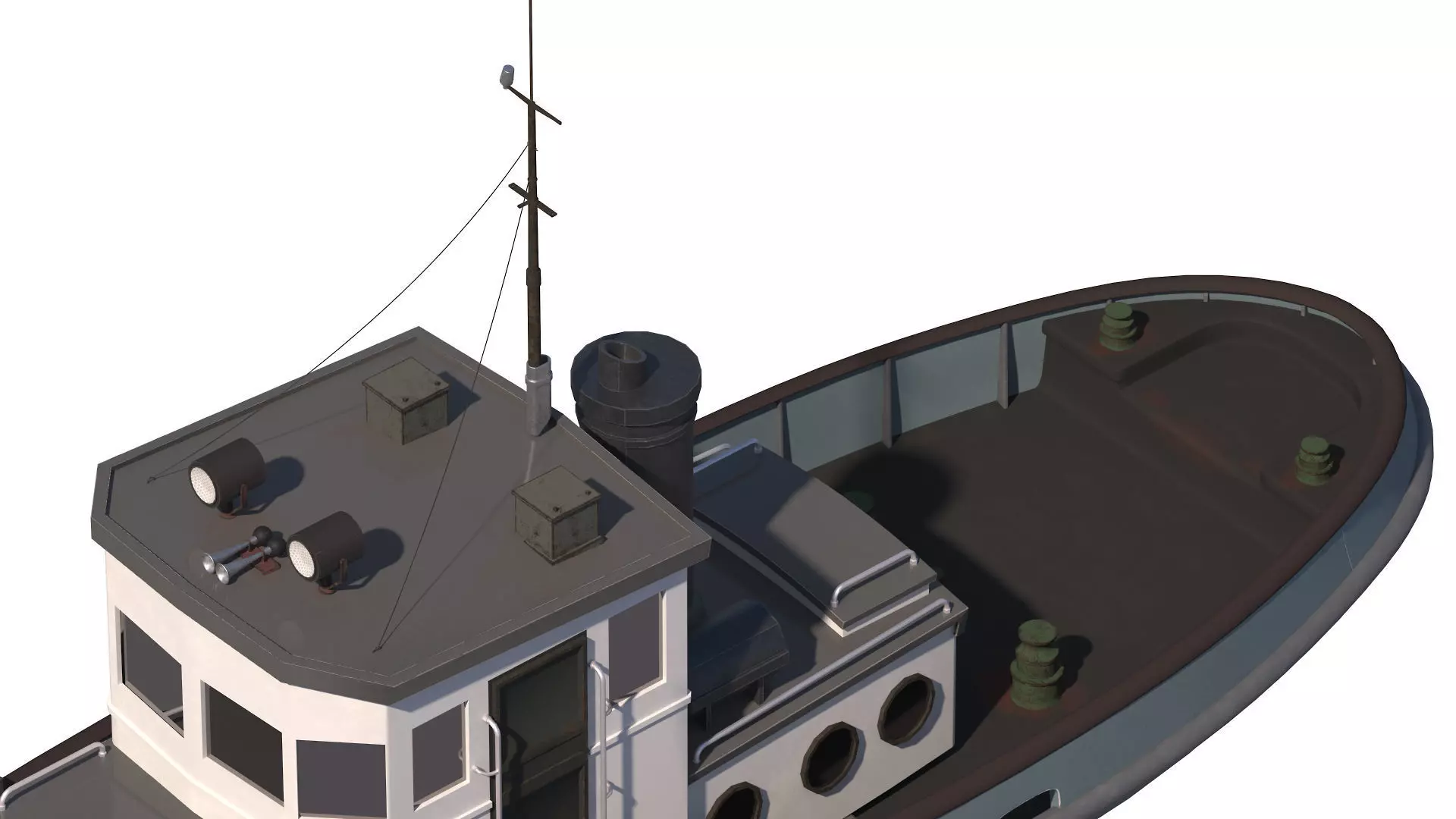 Tug boat harbour edition 3D model_6