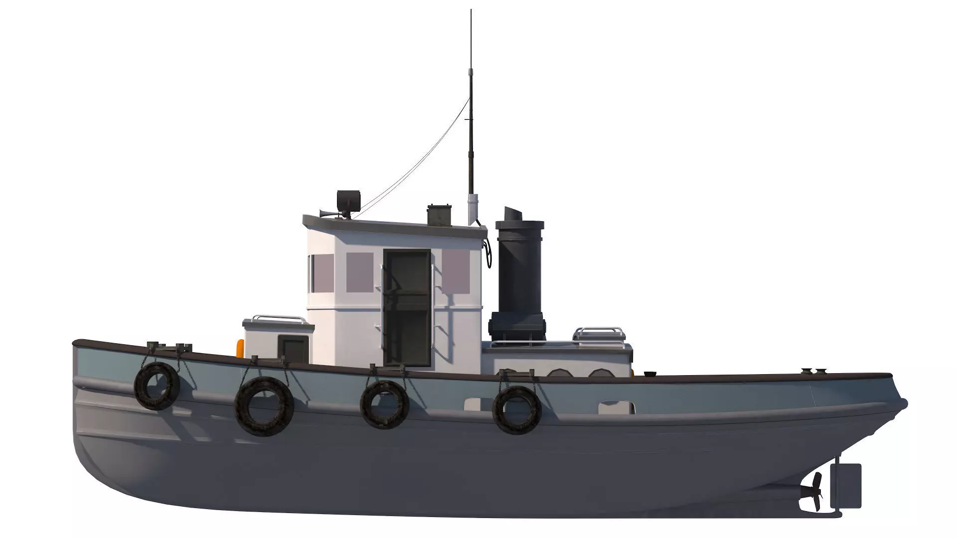 Tug boat harbour edition 3D model_11