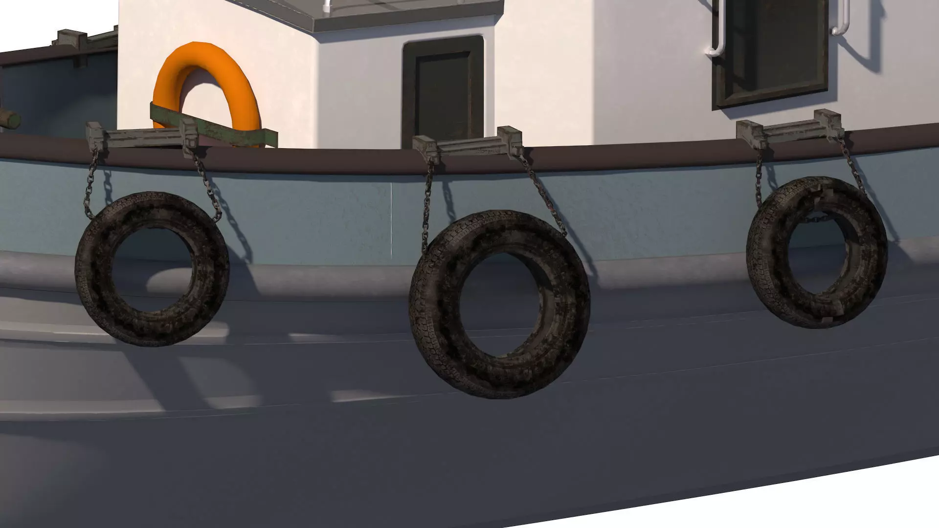 Tug boat harbour edition 3D model_8