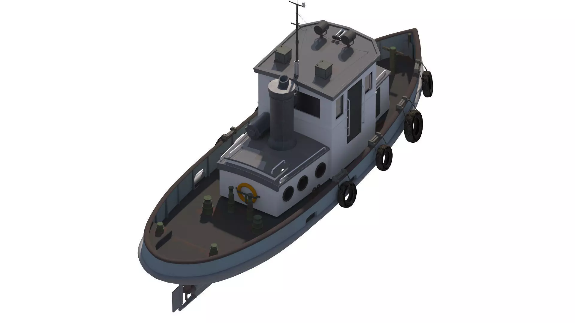 Tug boat harbour edition 3D model_5