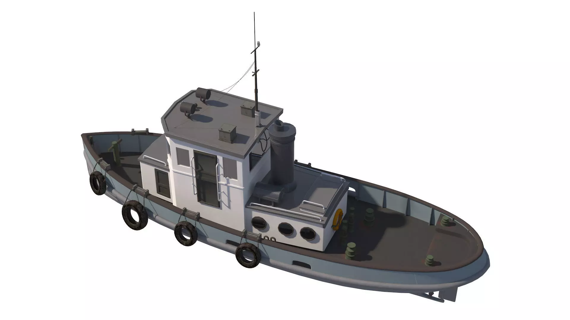 Tug boat harbour edition 3D model_3