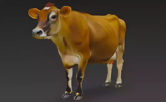 Jersey Cow 3D Model 3D model