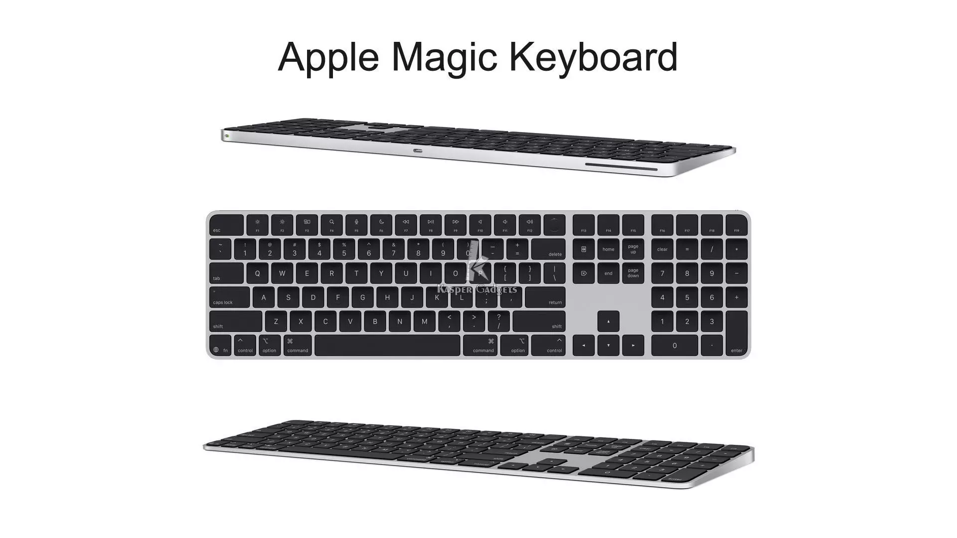 Apple Magic Keyboard with Touch ID and Numeric Keypad for Mac 3D print model_0