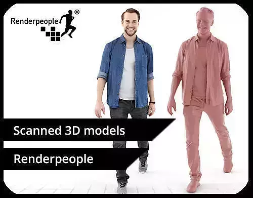 Joscha 0120 Smiling Casualy Walking Man