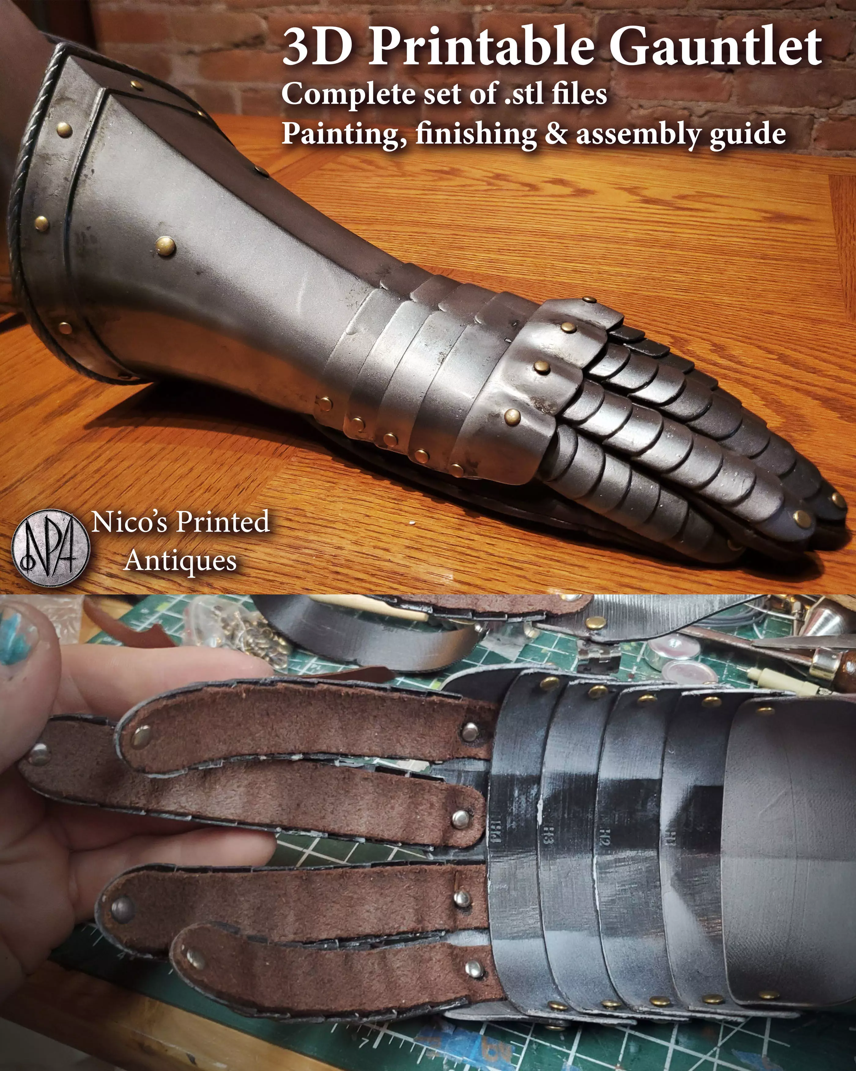 16th Century Plate Gauntlet 3D print model_4