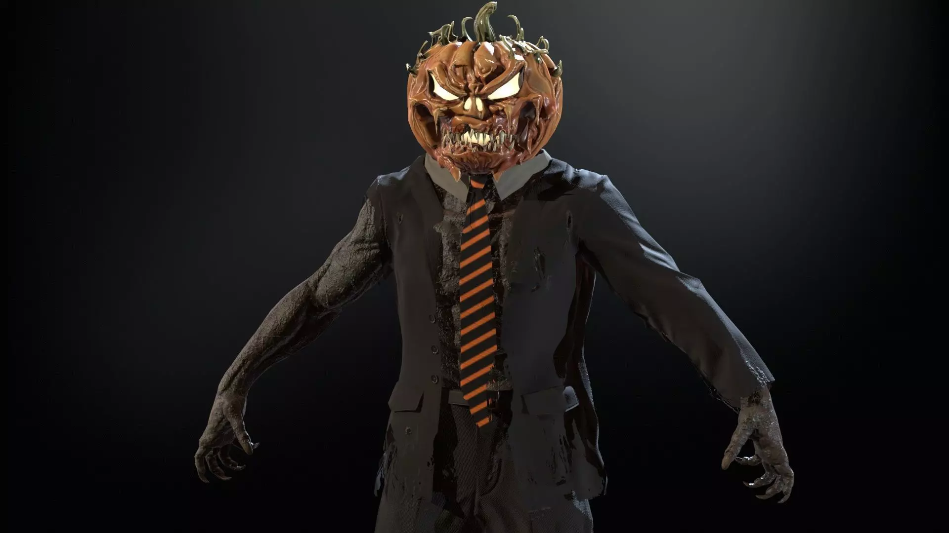 HallowMonster3 Low-poly 3D model_7