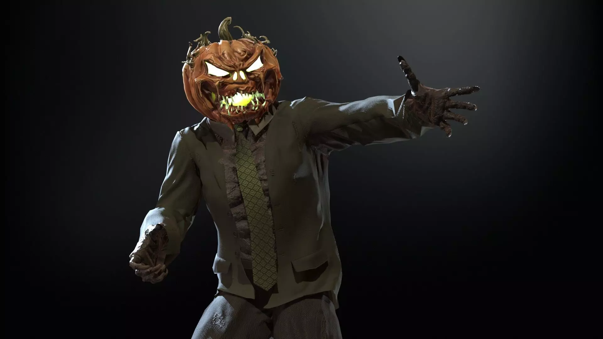 HallowMonster3 Low-poly 3D model_12