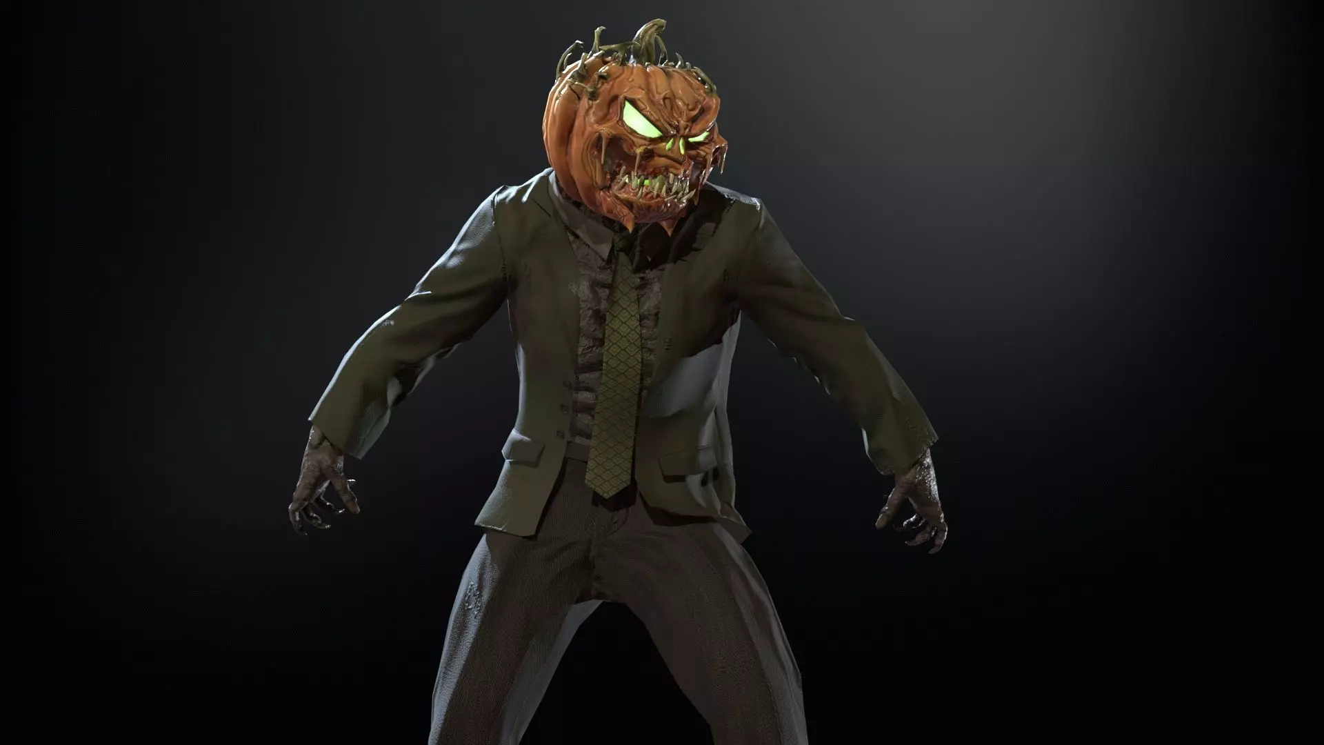 HallowMonster3 Low-poly 3D model_8