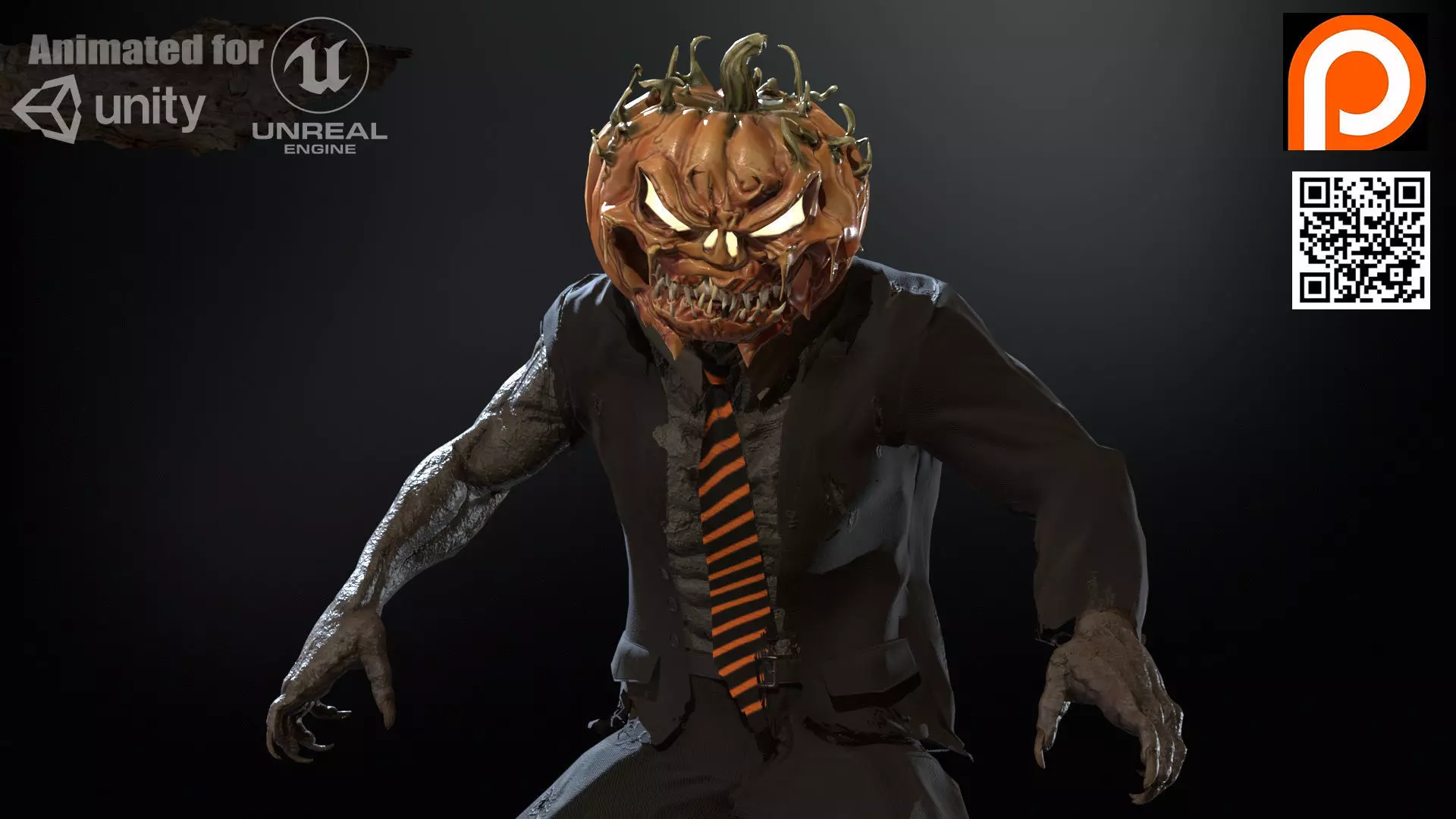 HallowMonster3 Low-poly 3D model_0