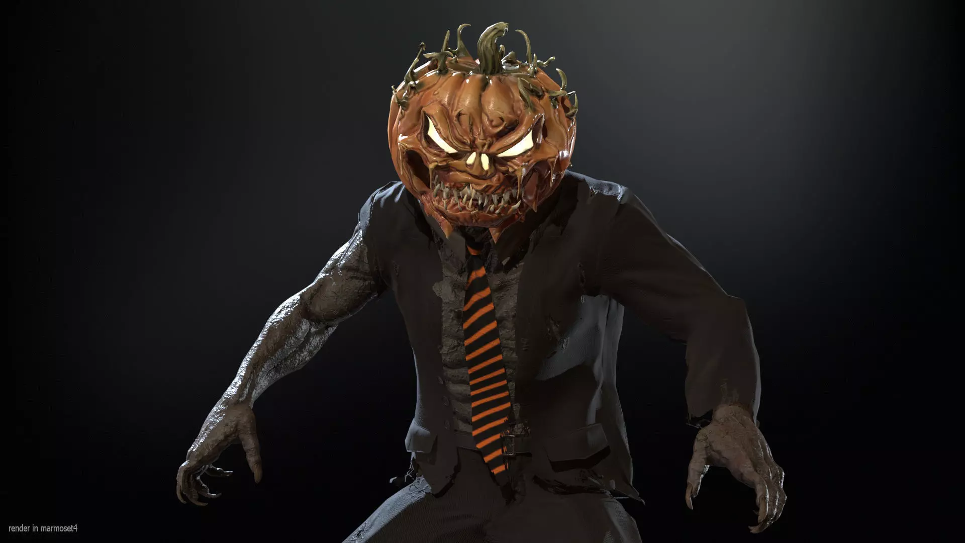 HallowMonster3 Low-poly 3D model_2