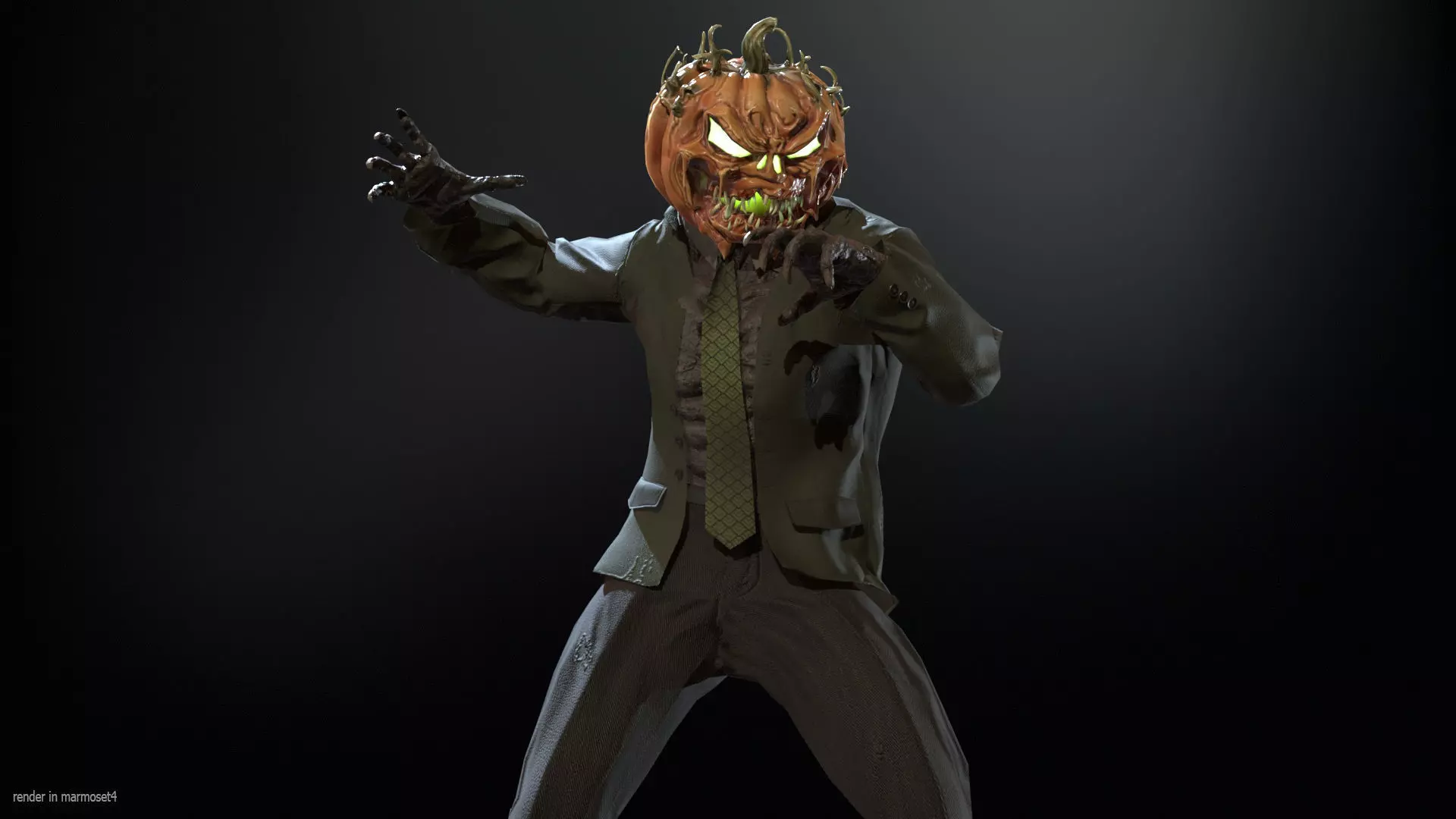 HallowMonster3 Low-poly 3D model_3