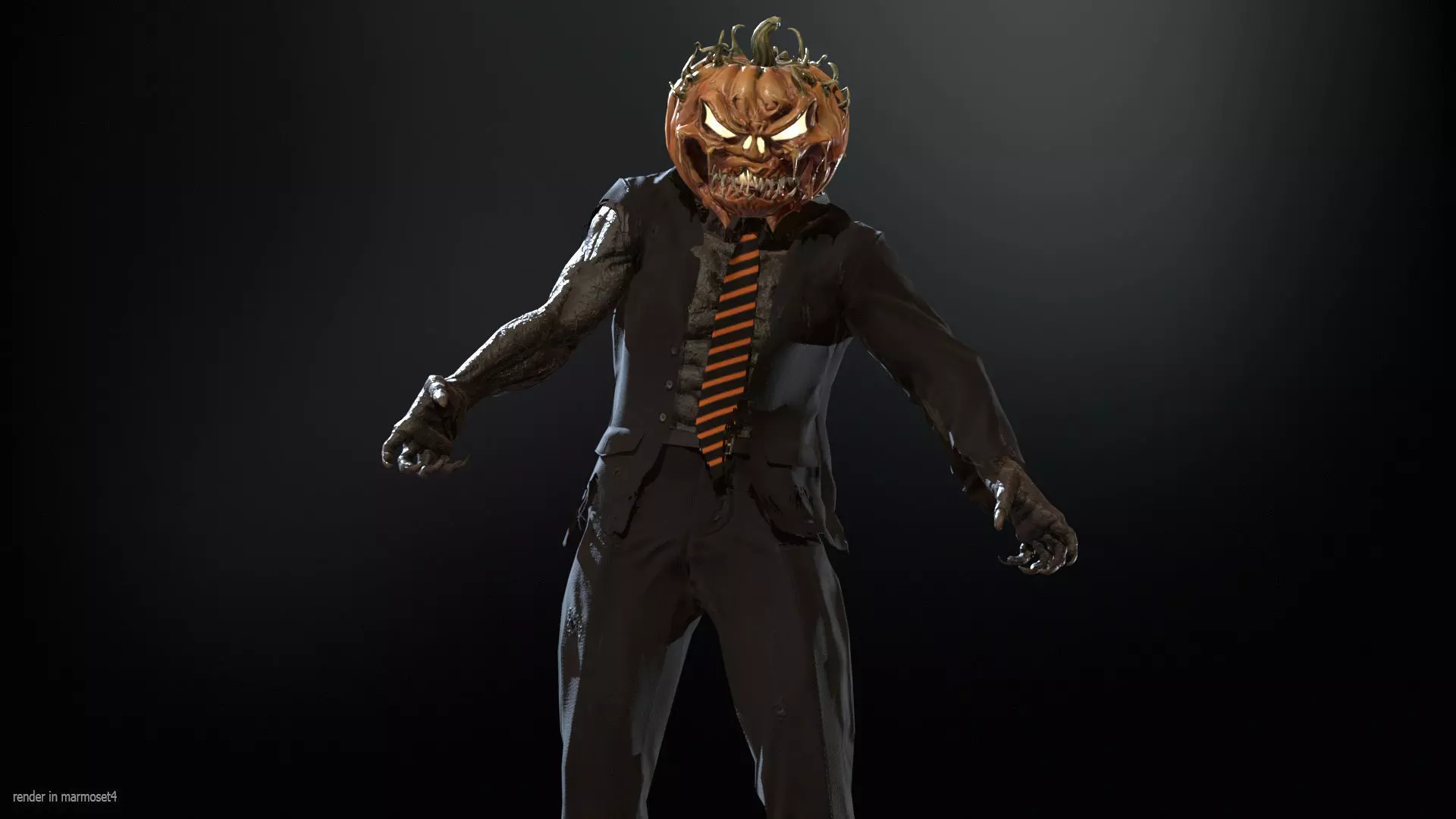 HallowMonster3 Low-poly 3D model_5