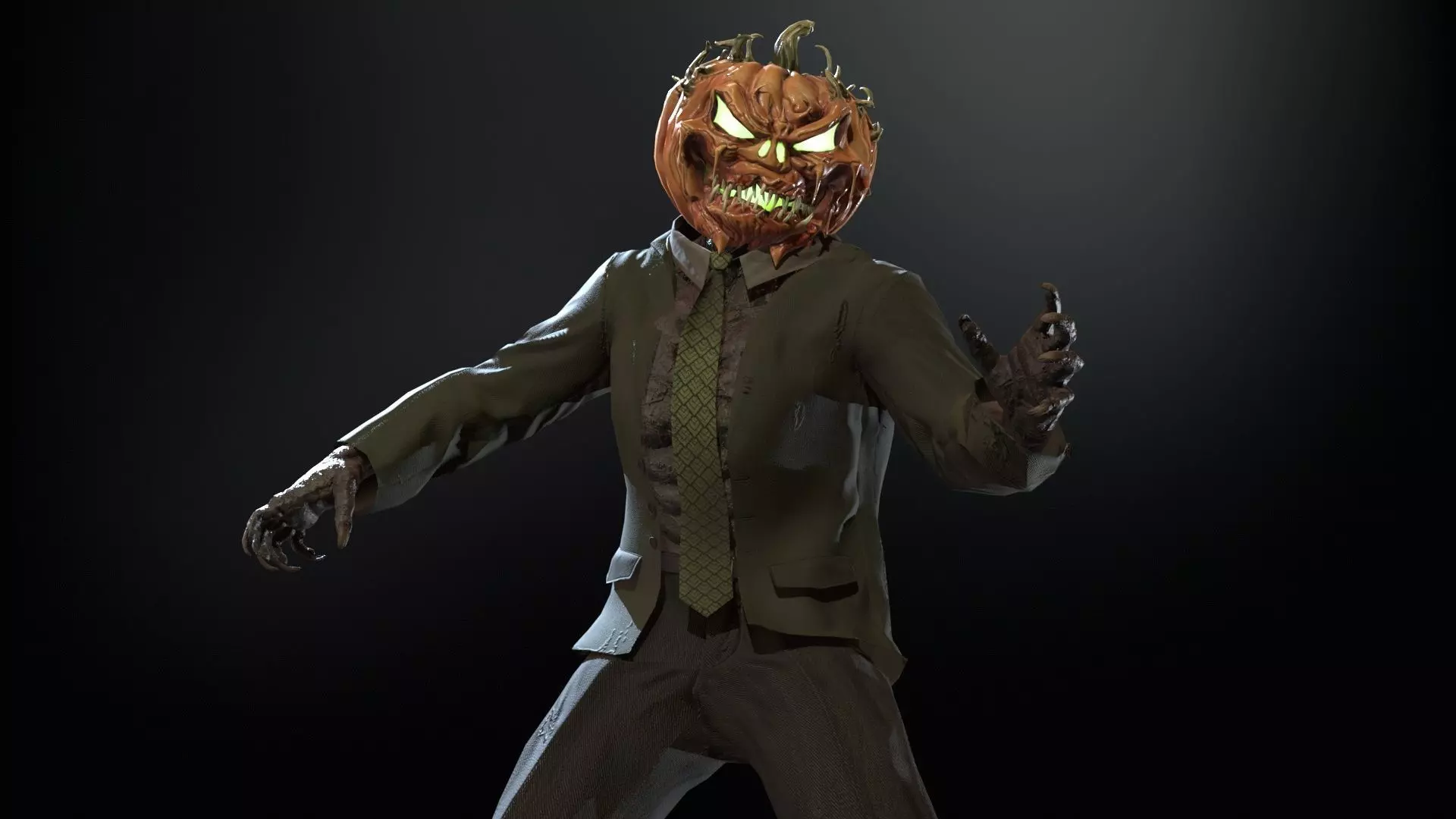 HallowMonster3 Low-poly 3D model_16