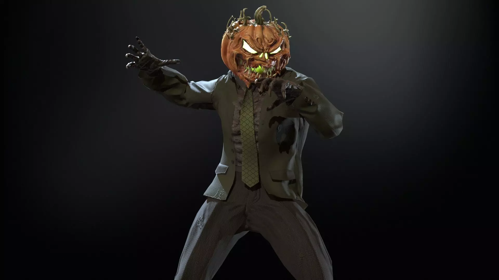 HallowMonster3 Low-poly 3D model_6