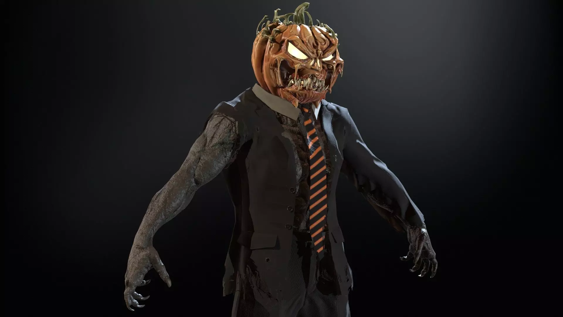 HallowMonster3 Low-poly 3D model_9