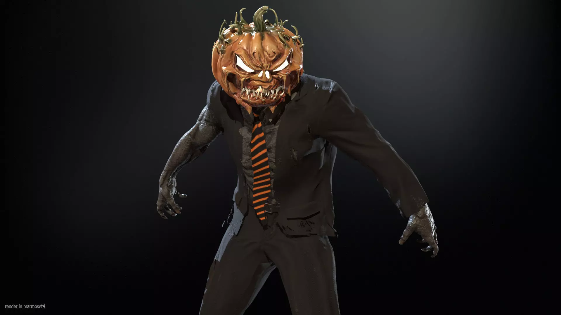 HallowMonster3 Low-poly 3D model_4