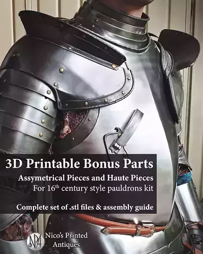 16th Century Pauldron Additional Bonus Parts