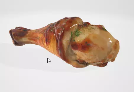 Crispy Fried Chicken 3D Asset PBR Textured Model 3D model_1