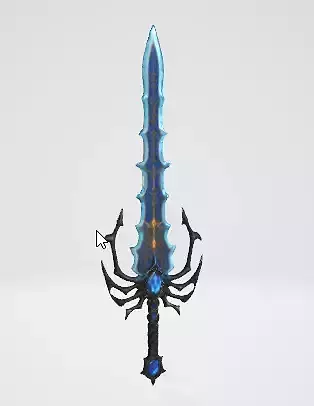 Frozen Sword 3D Asset Game Ready Model 3D model